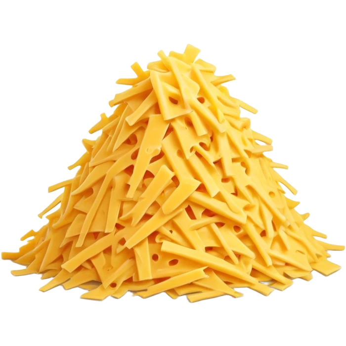Pile of shredded yellow cheese emoji