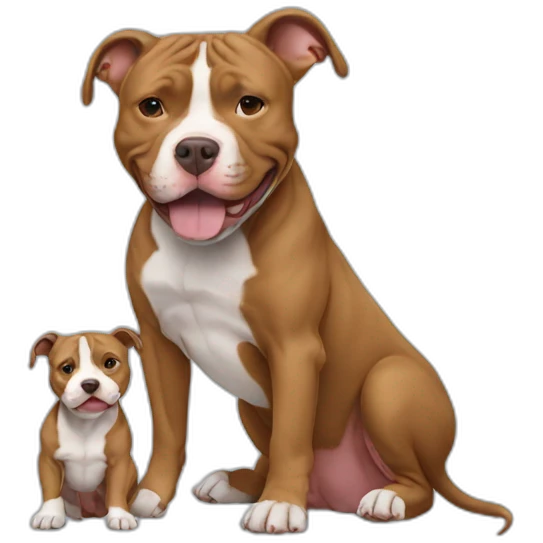 Pitbull and baby emoji