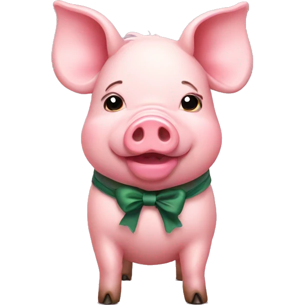 Pig with a bow emoji