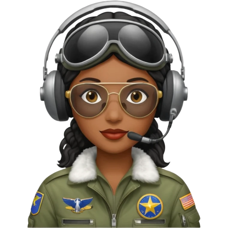 Black Pilot Woman emoji