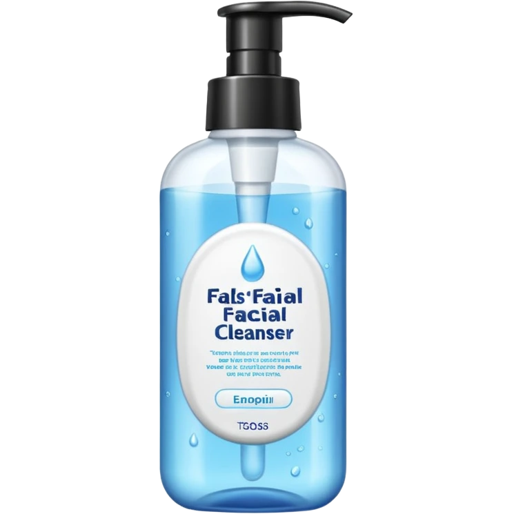 nettoyant visage avec ecriture emoji