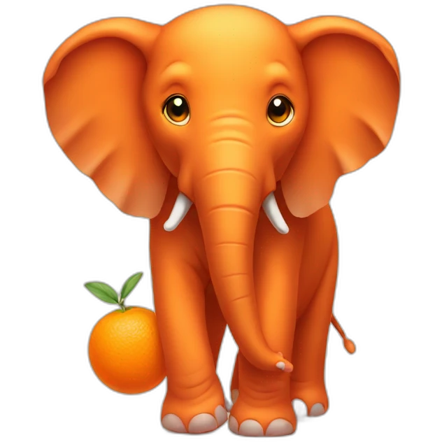 Orange elephant emoji