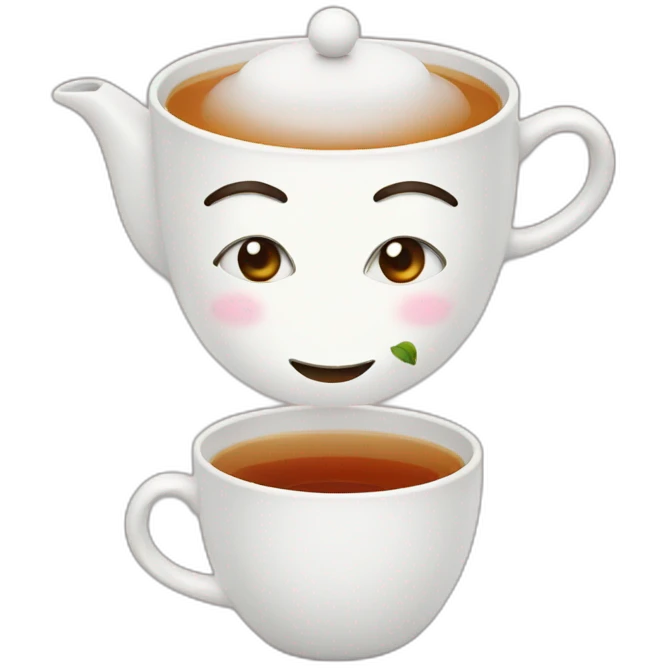 tea with face emoji
