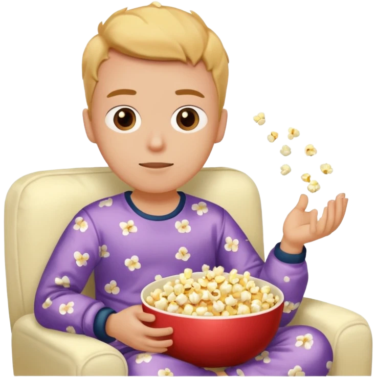 person watching a movie in their living room emoji