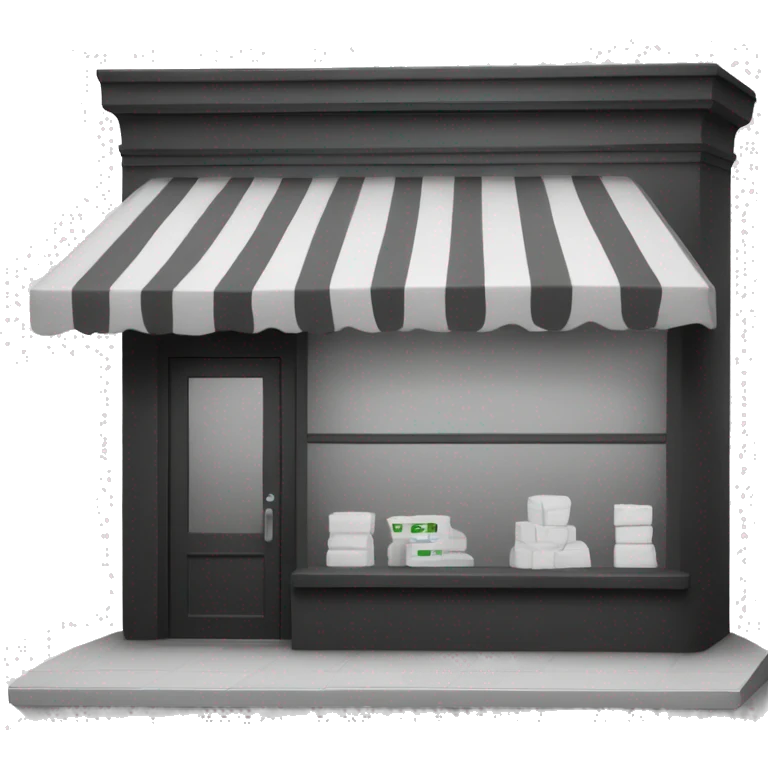 simple black and white store emoji