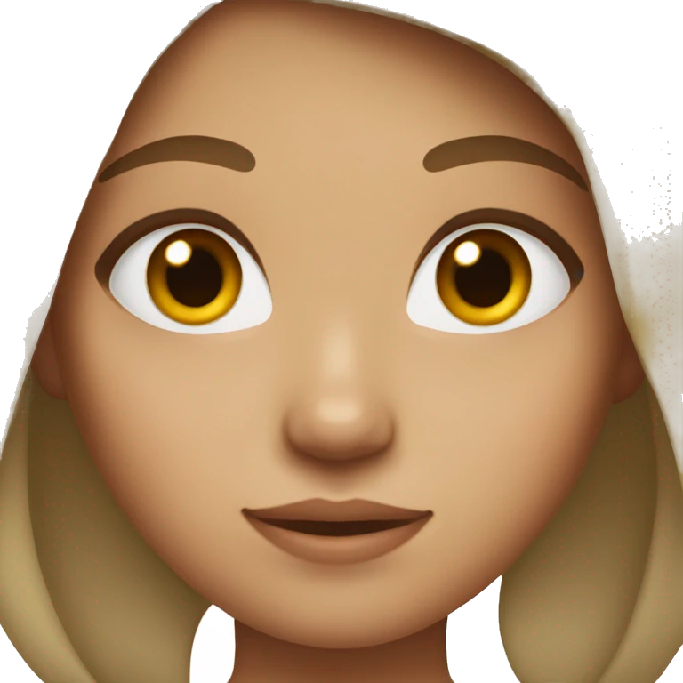 girl with light skin,freckles, brown hair, and hazel eyes emoji