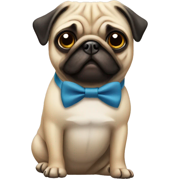 pug wearing bow tie  emoji