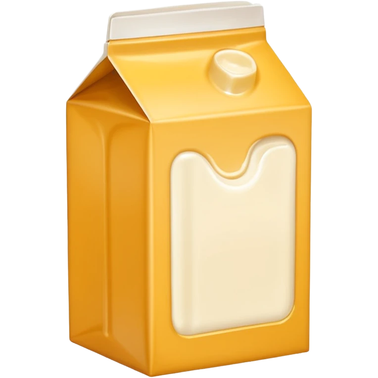 Yellow-beige milk carton with vanilla milk  emoji