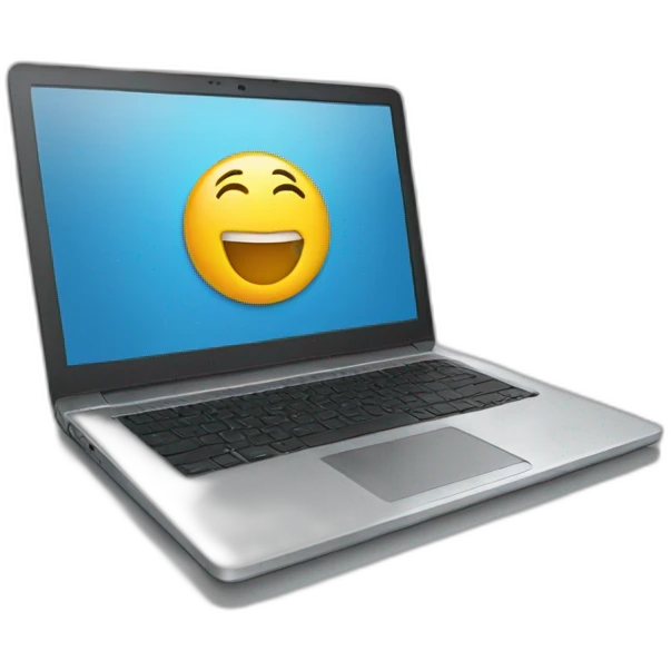 laptop with "</>" on screen emoji