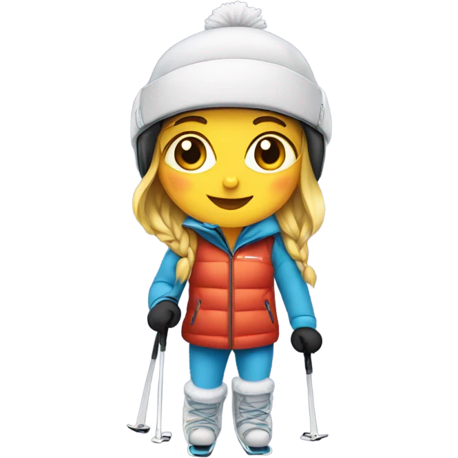 Skiier girl emoji