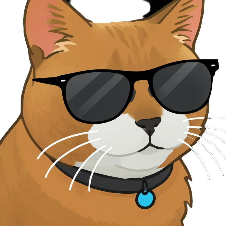 Cat with sunglasses emoji