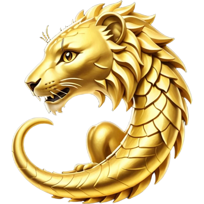 Elder Scrolls Online Lioneating its tail Ouroboro clockwise emoji