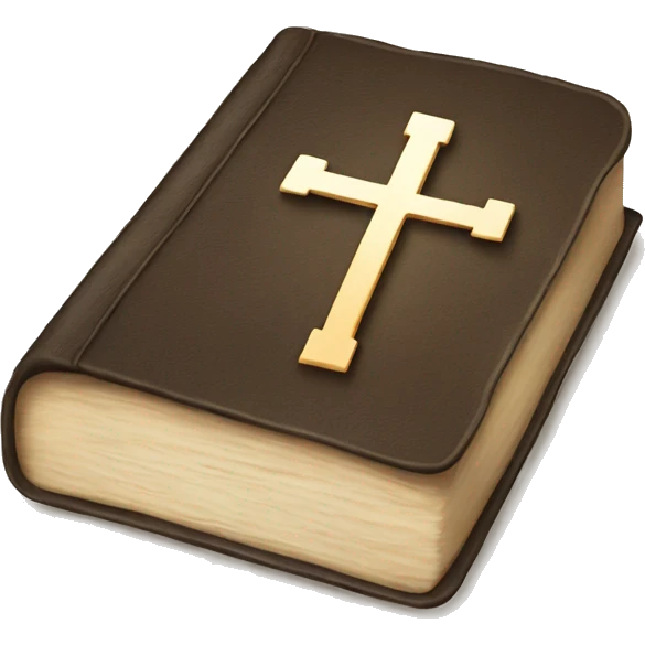 Bible with cross emoji