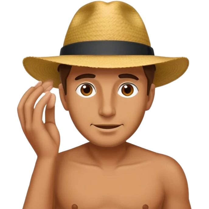 Guy tipping his hat emoji