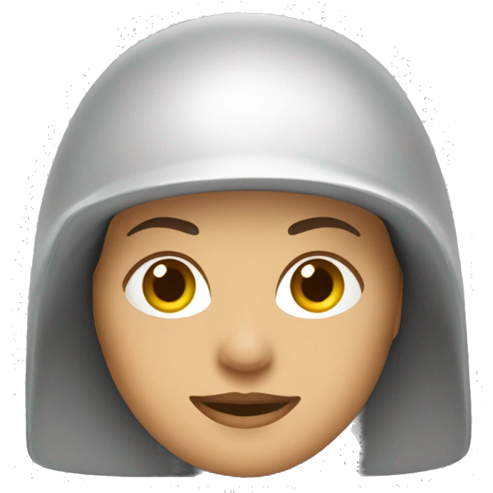 capacete de segurança branco mulher emoji