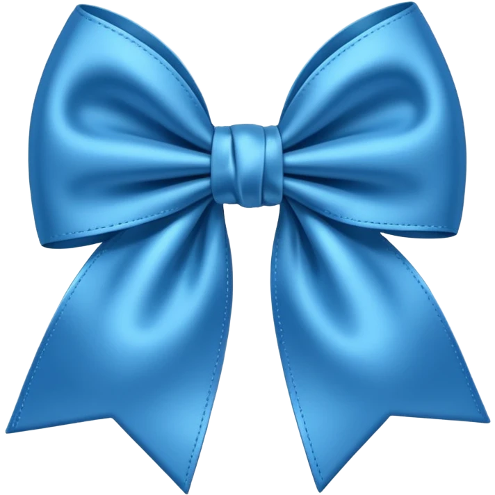 blue bow emoji