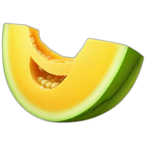 Yellow melon with slice emoji