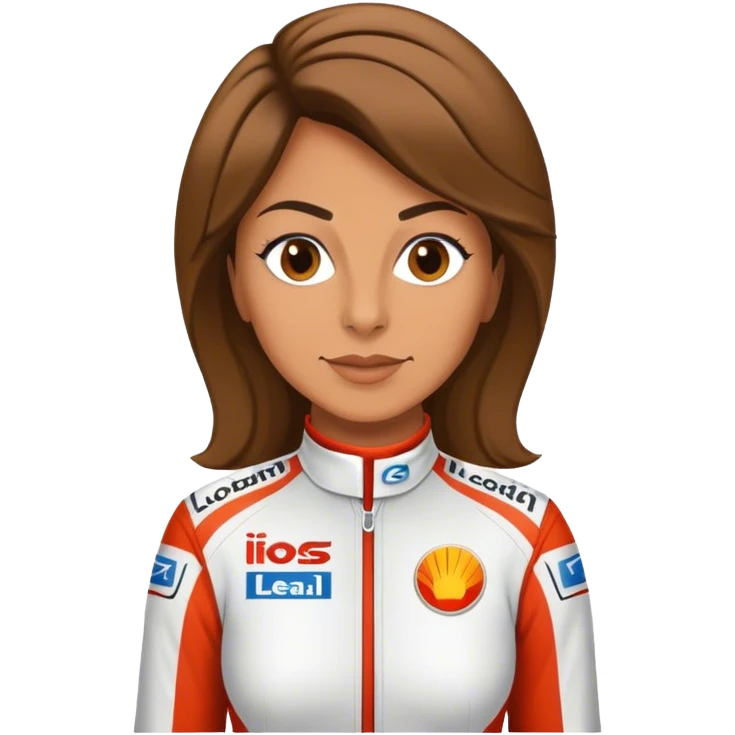 Lella Lombardi in racing suit emoji