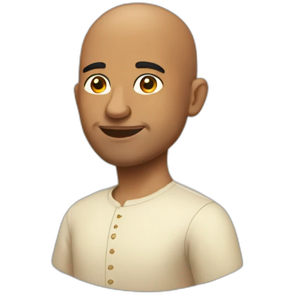 Half bald indian guy emoji