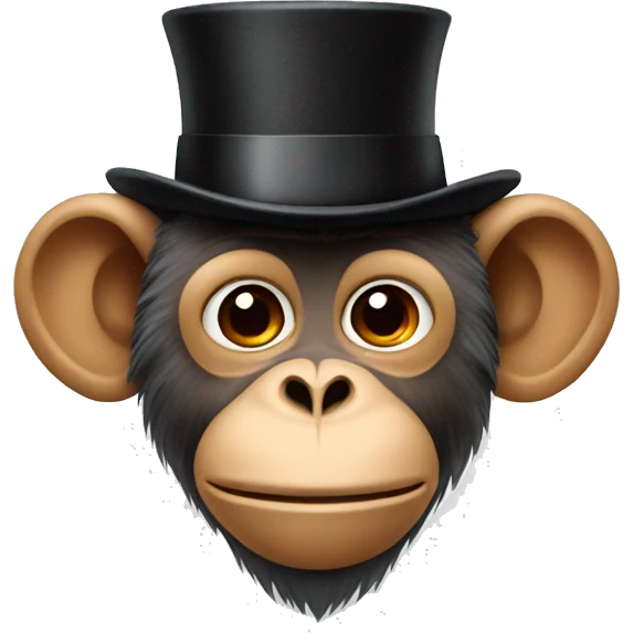 Monkey with top hat emoji