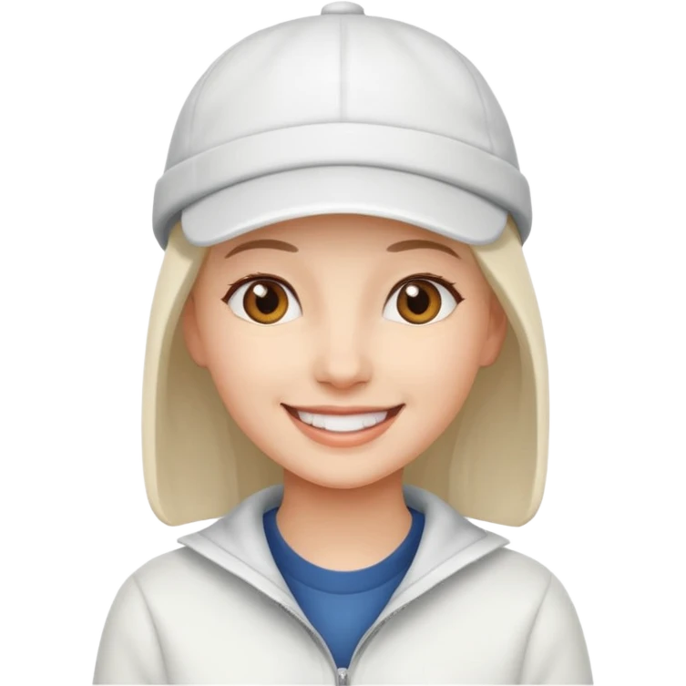 woman with white cap emoji