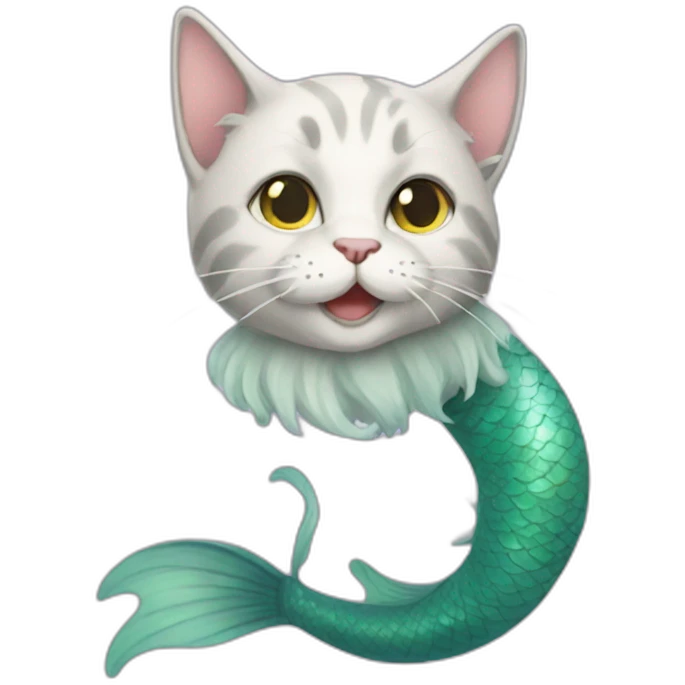Cat mermaid emoji