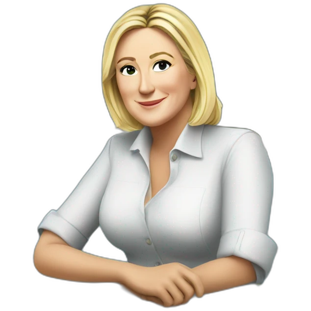 Marine le pen in pool emoji