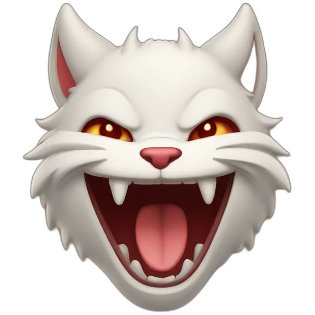 devil cat with horns laughing emoji