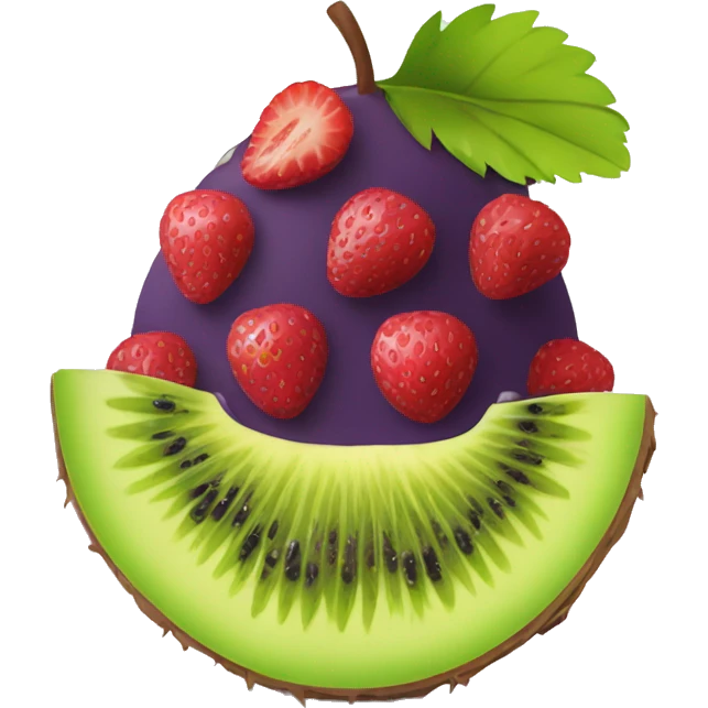 acai with strawberry and kiwi emoji