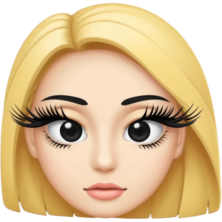 eyelash strip above an open eye emoji