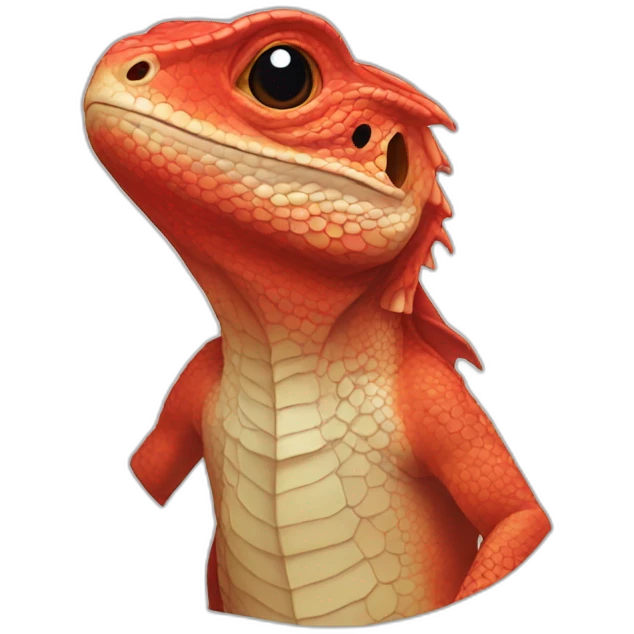 Red Pogona emoji