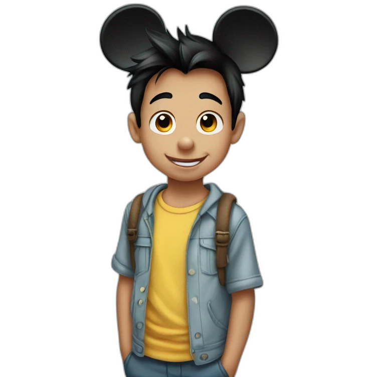 Niño Mickey mouse emoji