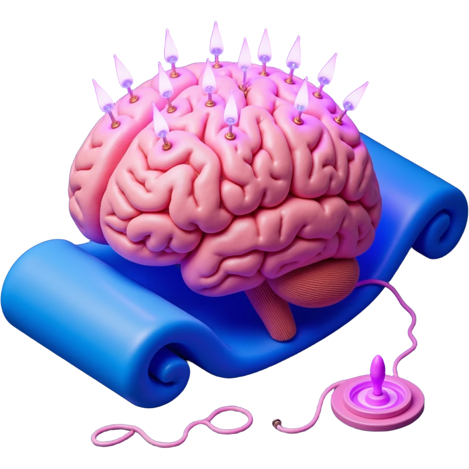 brain electrified emoji