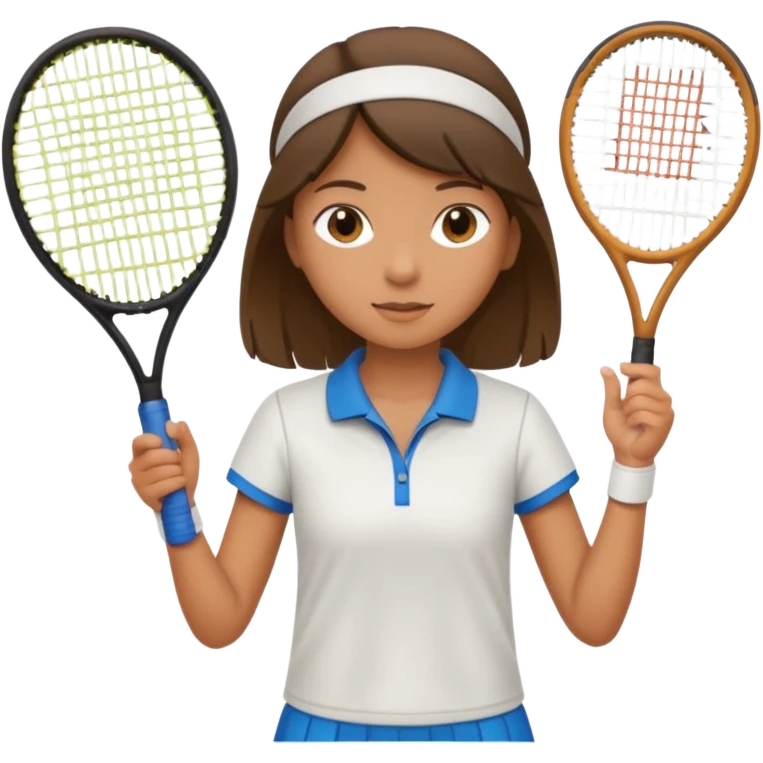 young girl playing tennis emoji