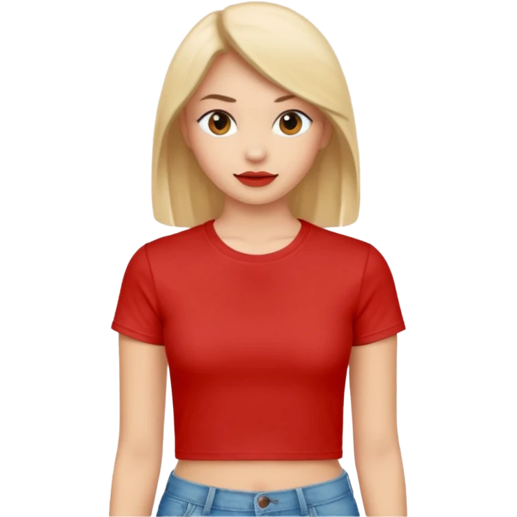 red crop t-shirt emoji