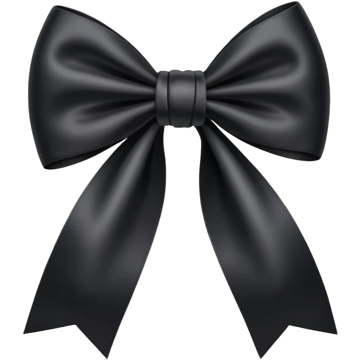 Black bow emoji