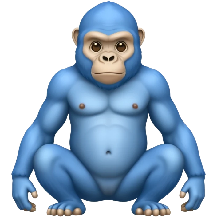 a blue gorilla with no legs emoji