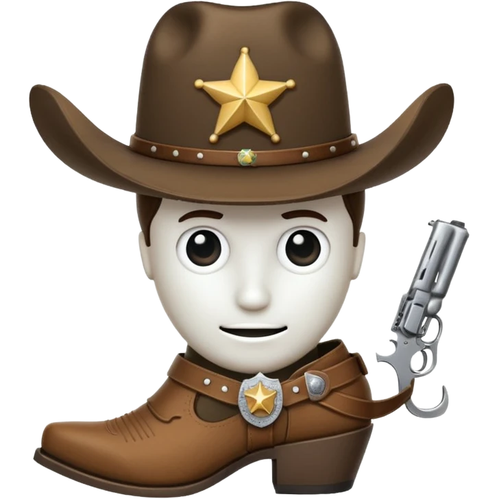 Please create me cowboy related emojies that are fully white! emoji