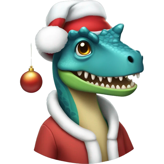Dinosaurio navidad  emoji