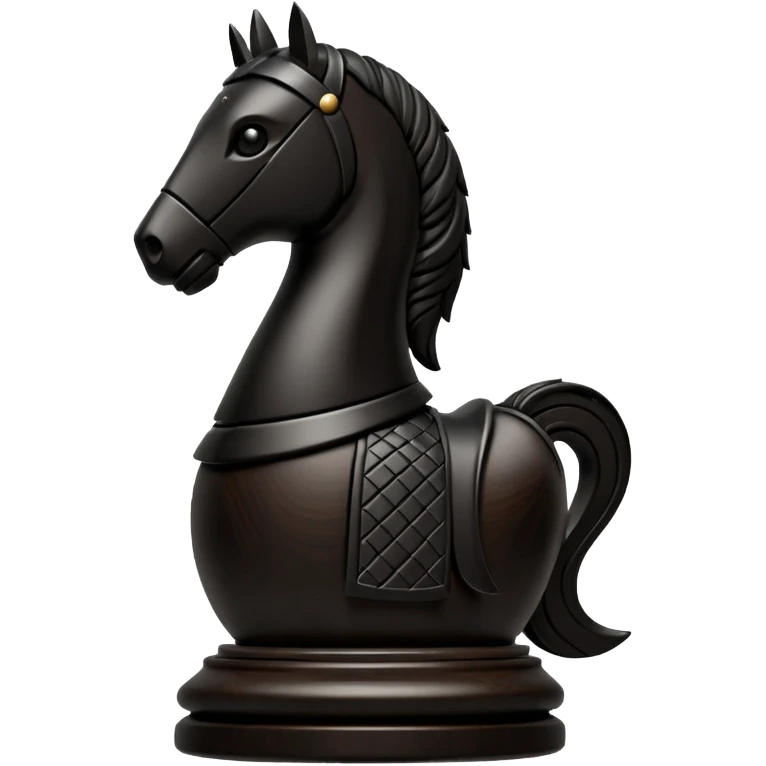 simple piece of chess knight in black emoji