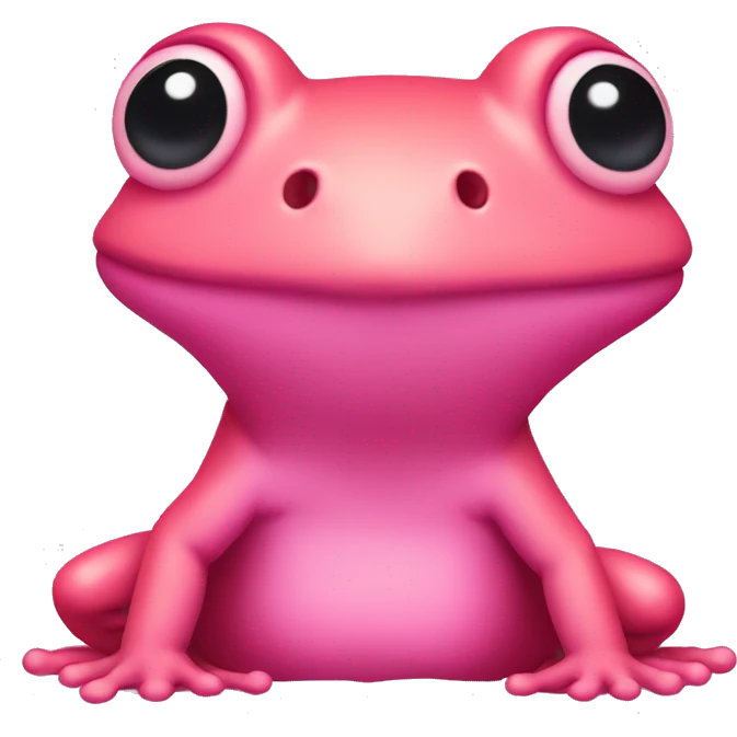 A pink frog emoji