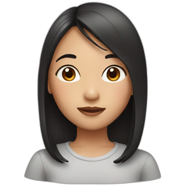 A girl with Asian features emoji