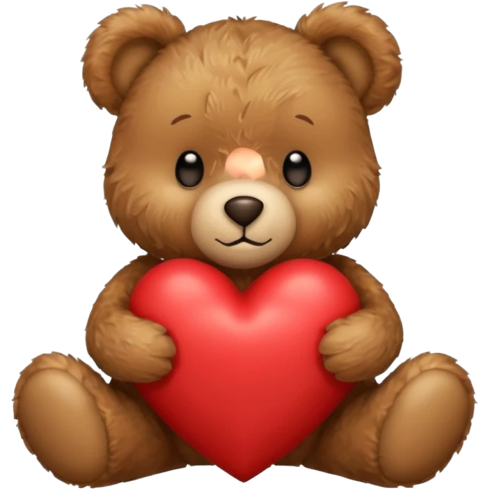 Teddy bear with a heart in her arms and write Didou in it emoji