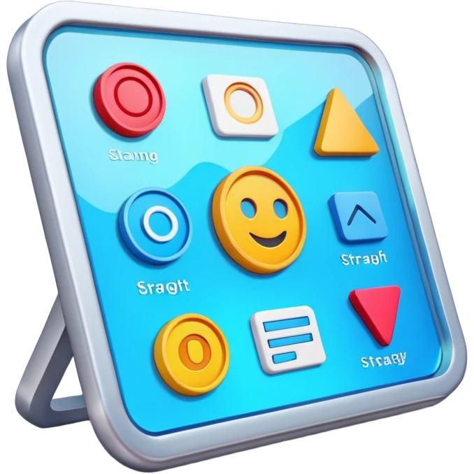 3d visual strategy board emoji