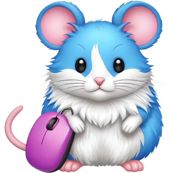 Toy for a cat, fluffy, fake mouse, bright colors, smartykat  emoji