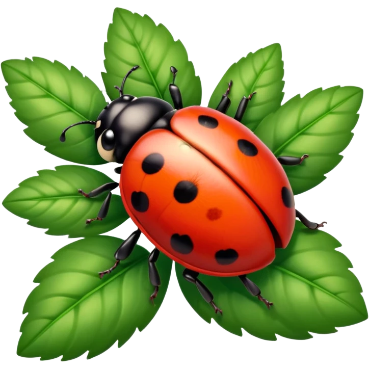 ladybird on flower emoji