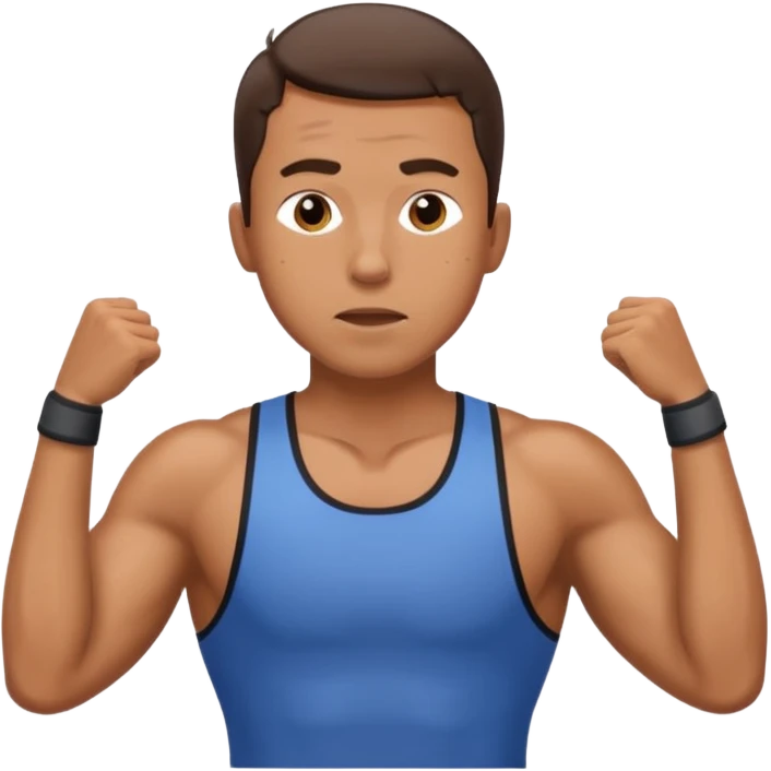 guy breathing in gym clothes emoji