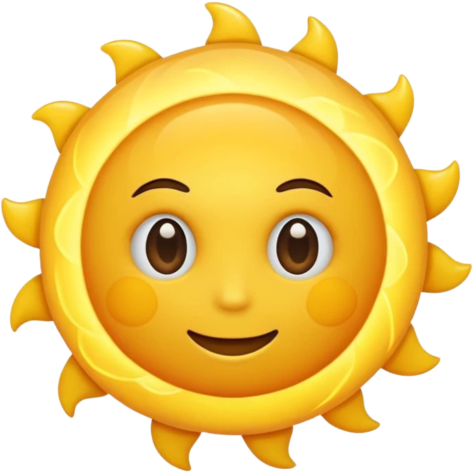 simple sun emoji. no face, no eyebrows, no lips needed emoji
