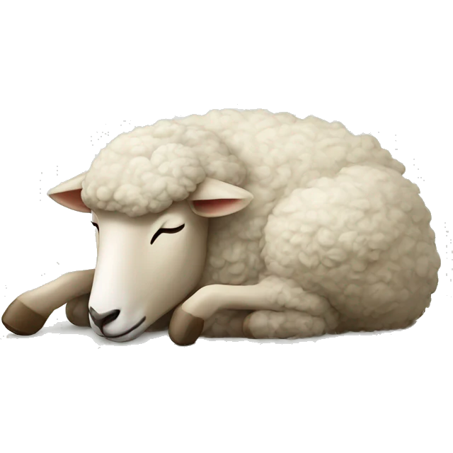 Sleeping sheep emoji