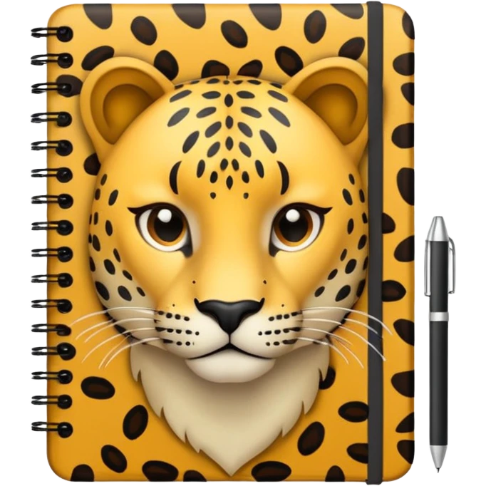 leopard patterned notebook emoji